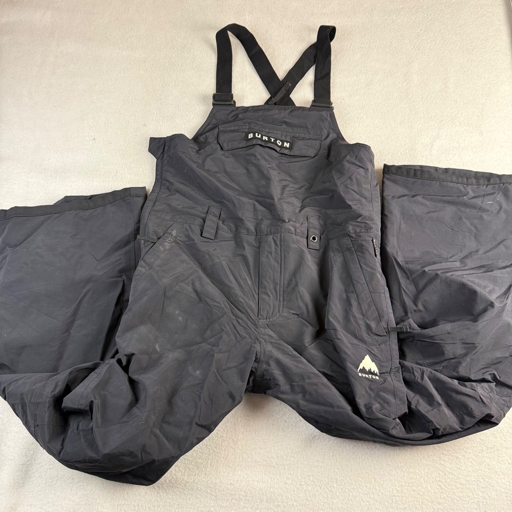 Burton Kids Black Snow Bib Overalls Room To Grow Insulated Size Medium 10/12